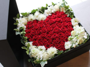 Heart Rose Box Arrangement | ハートローズボックスアレンジメント